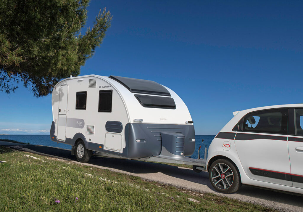 Adria Action caravan - kleine caravan huren - kleine compacte caravan